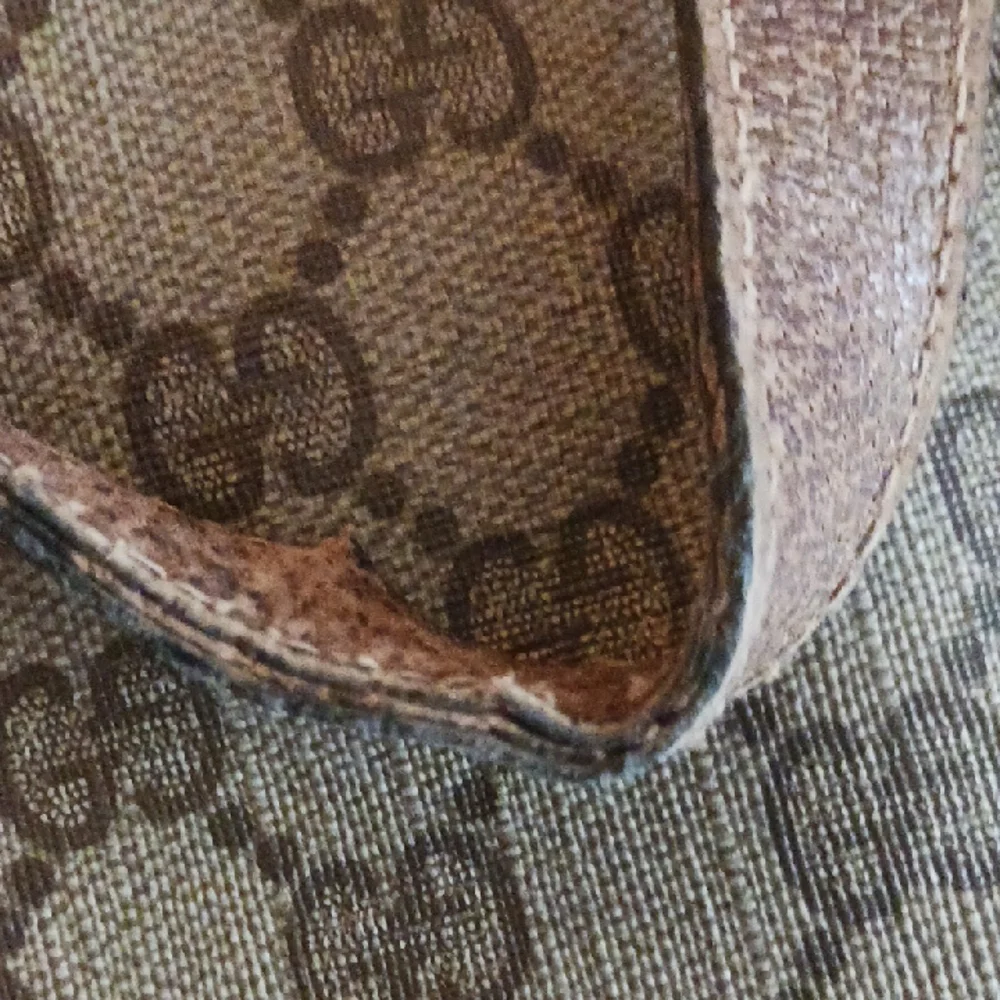 Gucci Supreme Coated Canvas Vintage Large Beige & Brown Laptop Tote Bag REHAB - Picture 7 of 11